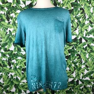 Buffalo Teal Burnout Graphic T Shirt